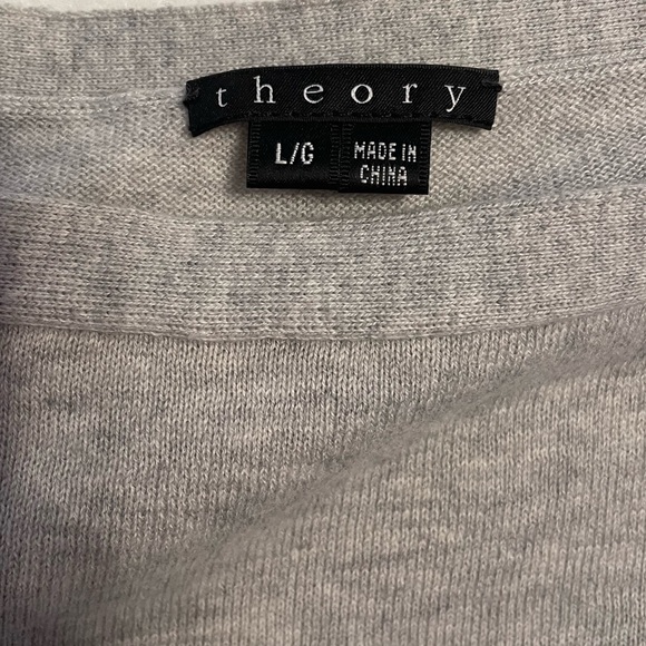 Theory Boat neck button shoulder top - Picture 6 of 6